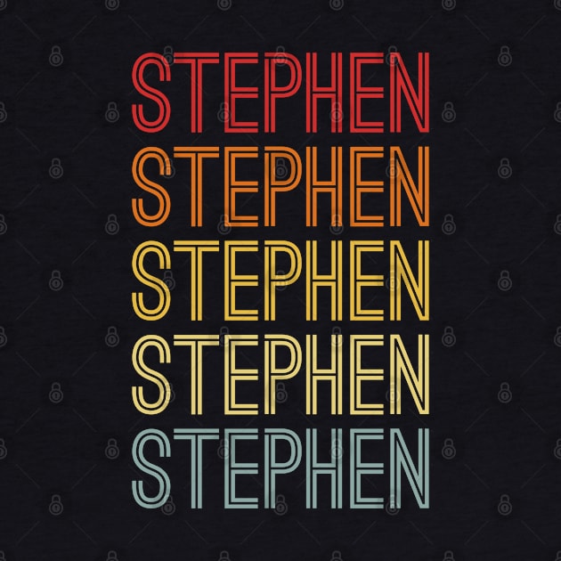 Stephen Name Vintage Retro Pattern by CoolDesignsDz